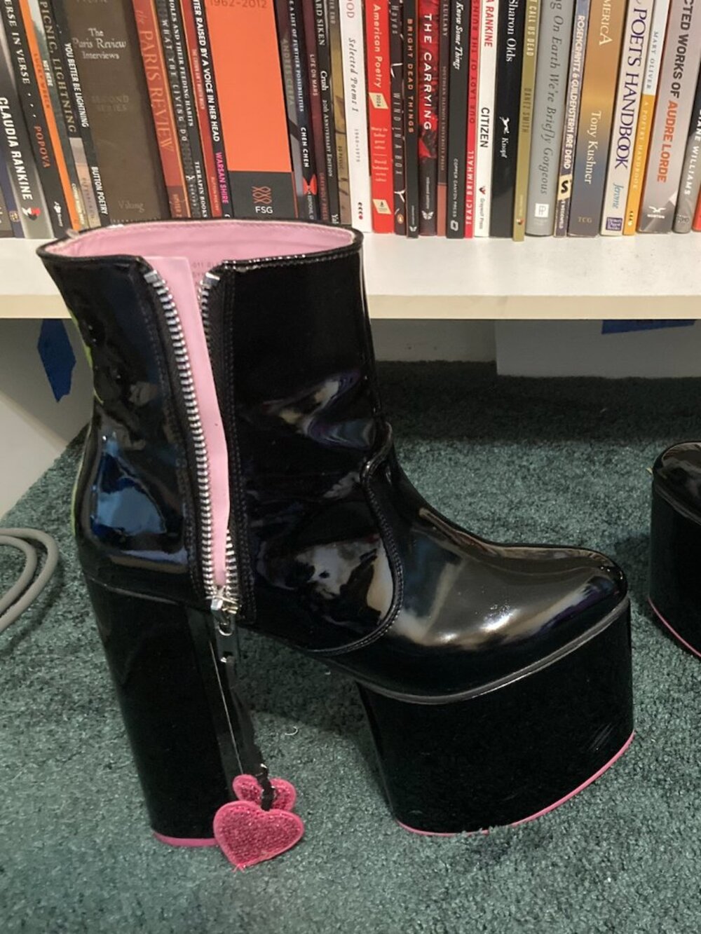 Sugar Thrillz Black Heartstomper Boots